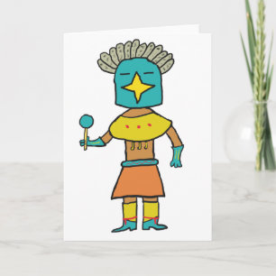Hopi Doll Blue Star Kachina Card