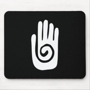 Hopi Hand symbol heal spiral palm native american  Mouse Mat