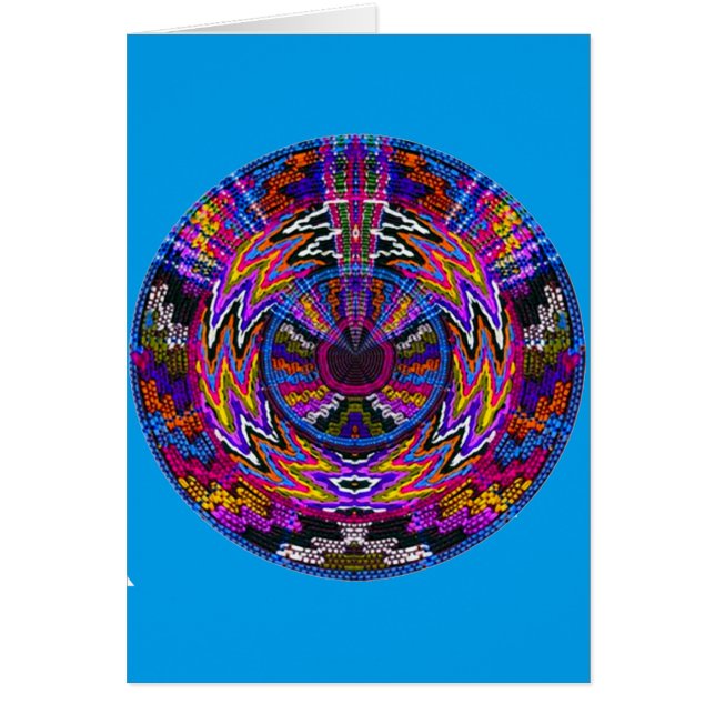 Hopi Healing Prayer Medicine Wheel Mandala Card (Front)
