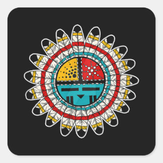 Hopi Kachina Native American Square Sticker
