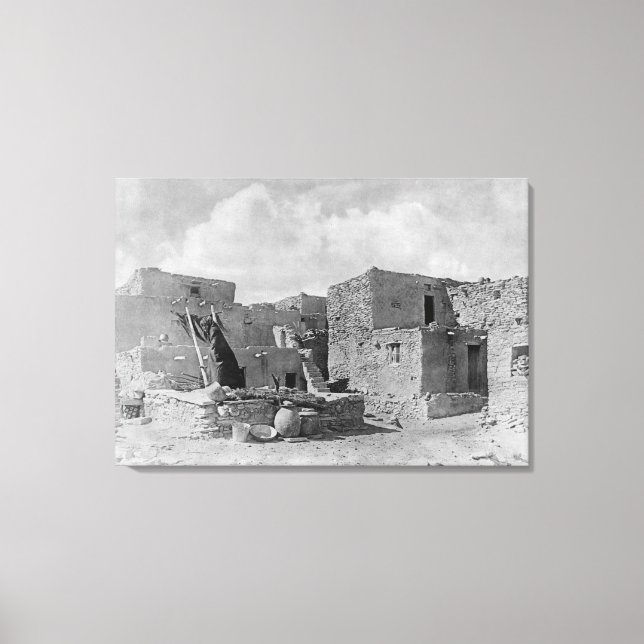 Hopi (Moqui) Indians Snake Kiva Oraibi Pueblo Canvas Print (Front)