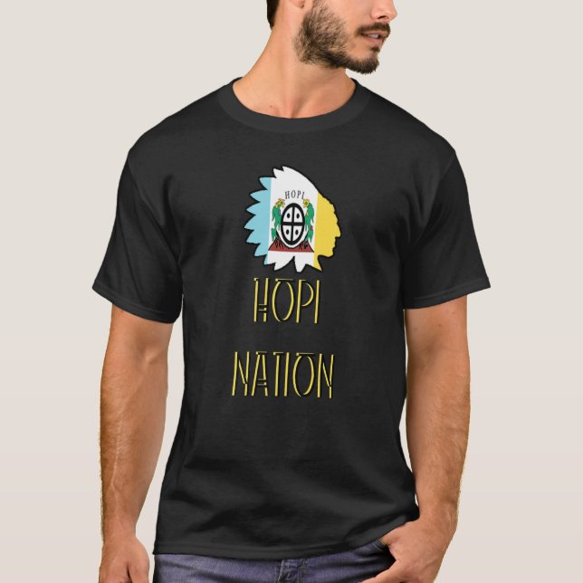 Hopi Nation Flag Indigenous Native American Headdr T-Shirt (Front)