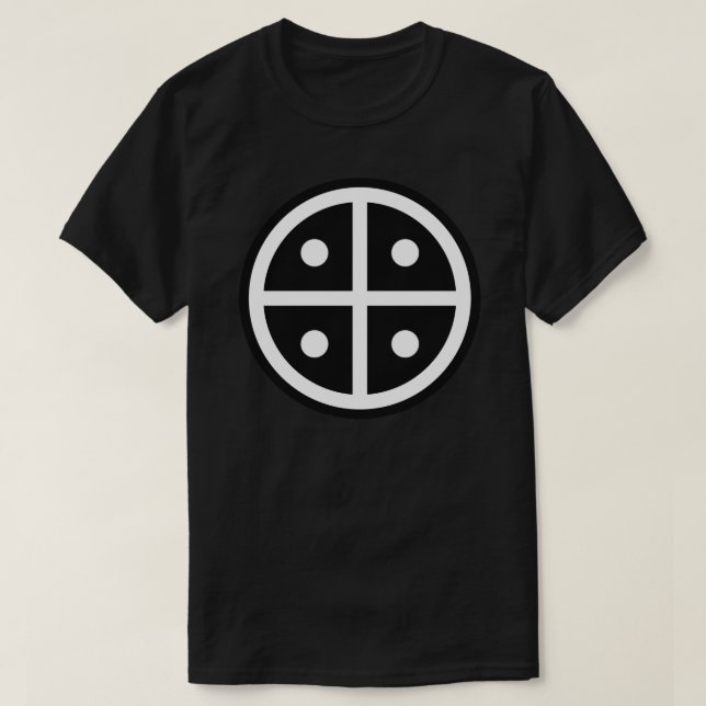 Hopi People Earth Symbol Tuuwaqatsi white cross on T-Shirt (Design Front)