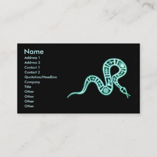Hopi Snake Motif Vintage Native American Business Card