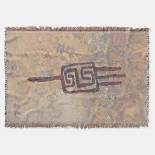 Hopi Womans Symbol Throw Blanket