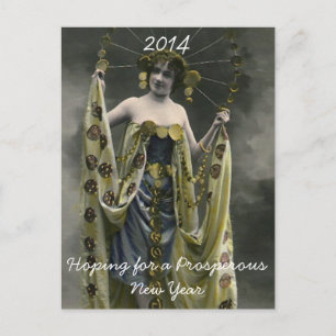 Hoping for a Prosperous New Year Holiday Postcard