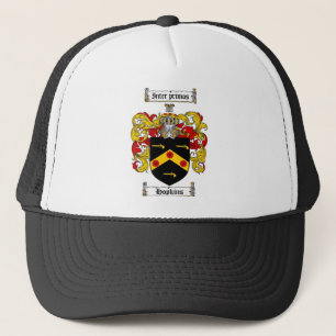 HOPKINS FAMILY CREST -  HOPKINS COAT OF ARMS TRUCKER HAT