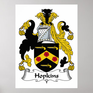 Hopkins Family Crest Poster