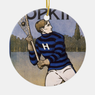 Hopkins Lacrosse 1902 - Bristow Adams Ceramic Tree Decoration