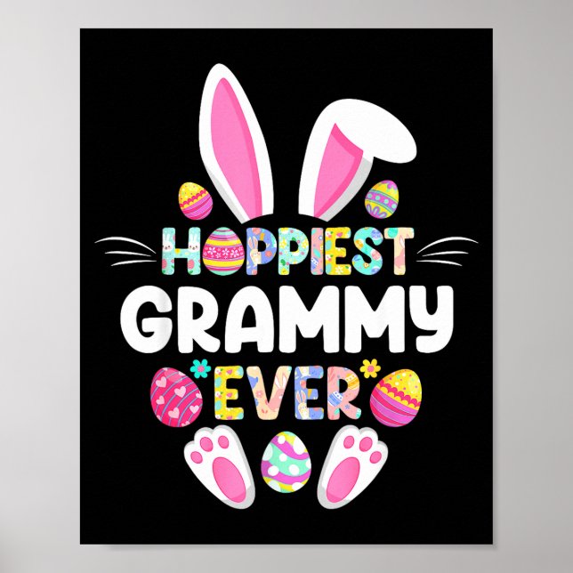 Hoppiest Grammy Ever Funny Easter Day  Poster (Front)