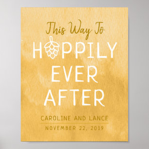 Hoppily Ever After Co-Ed Wedding Bridal Shower Poster