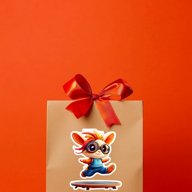 Hoppin' Bunny Vinyl Sticker (Creator Uploaded)