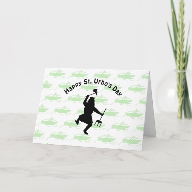 Hoppin' Happy St. Urho's Day Card (Front)