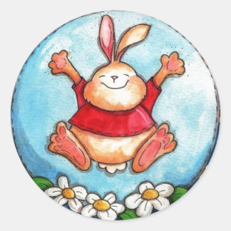 hopping bunny sticker