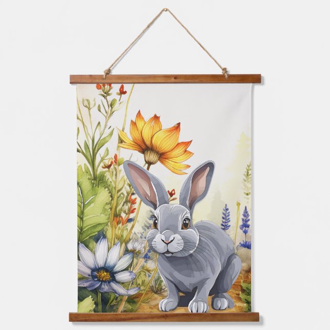 HOPPING DOWN THE BUNNY TRAIL HANGING TAPESTRY (Front)