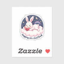 Hopping Into A Good Book - Cute Bunny
