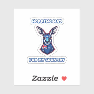 Hopping Mad Patriot Kangaroo Aussie Spirit