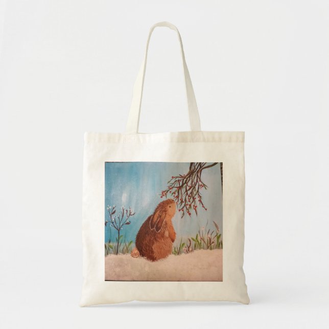 Hopping to the Grocery Store Shopping Tote Bag (Front)
