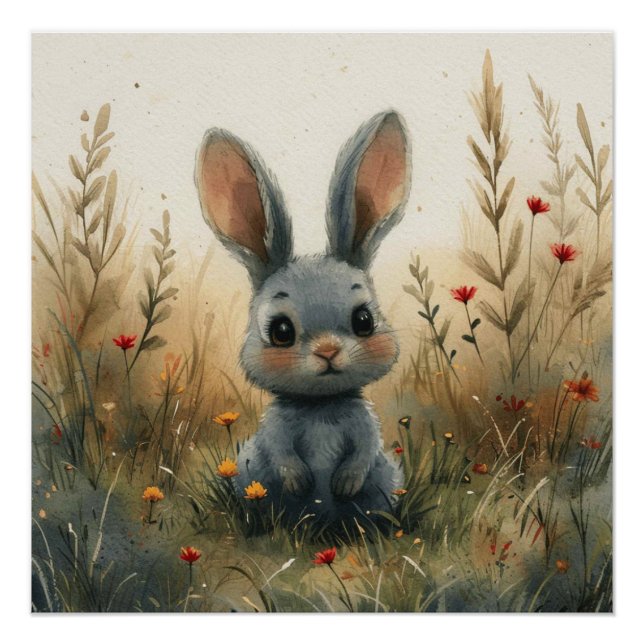 Hoppity Haven: A Bit of Whimsy Bunny Poster (Front)