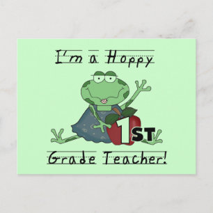 Hoppy 1st Grade Teacher Tshirts and Gifts Postcard