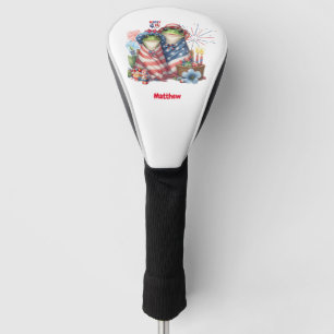 "Hoppy" 4th of July Independence Day Frogs Design Golf Head Cover