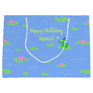 Hoppy Birthday Cute Frog Funny Text Gift Bag