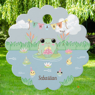 Hoppy Birthday Frog Thank You Favour Tags