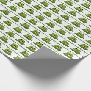 Hoppy Birthday Frog Wrapping Paper