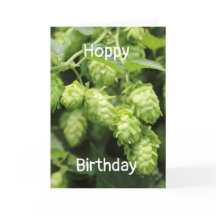 Hoppy Birthday greeting: wild hops