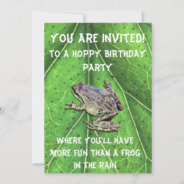 HOPPY BIRTHDAY INVITATION (Front)