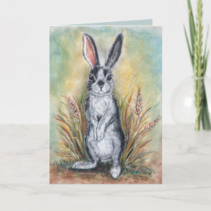 Hoppy Birthday Rabbit Painting Art Cute Animal  Card