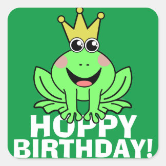 Hoppy Birthday Square Sticker