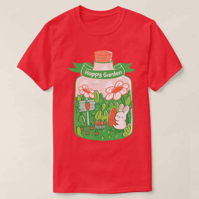 Hoppy Bunny Garden by Tobe Fonseca T-Shirt (Design Front)
