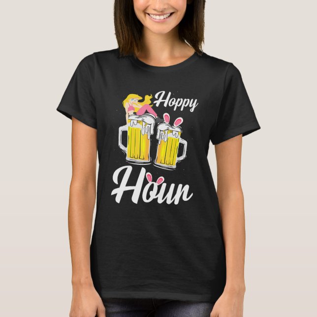 Hoppy Bunny Rabbit Ear Funny Happy Easter Day Men  T-Shirt (Front)