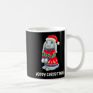 Hoppy Christmas Bunny Christmas Sweater Rabbit  Coffee Mug