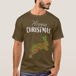 Hoppy Christmas Rabbit Rabbits Christmas Time T-Shirt