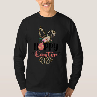 Hoppy East Bunny With Leopard T-Shirt