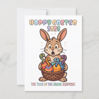 Hoppy Easter 2025: The Year of the Snake Surprise! Postcard