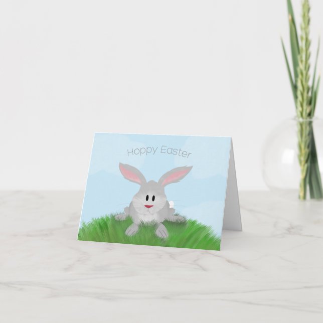 Hoppy Easter Bunny Card (Front)