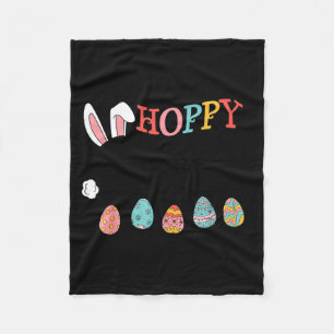 Hoppy easter bunny eggs funny fleece blanket