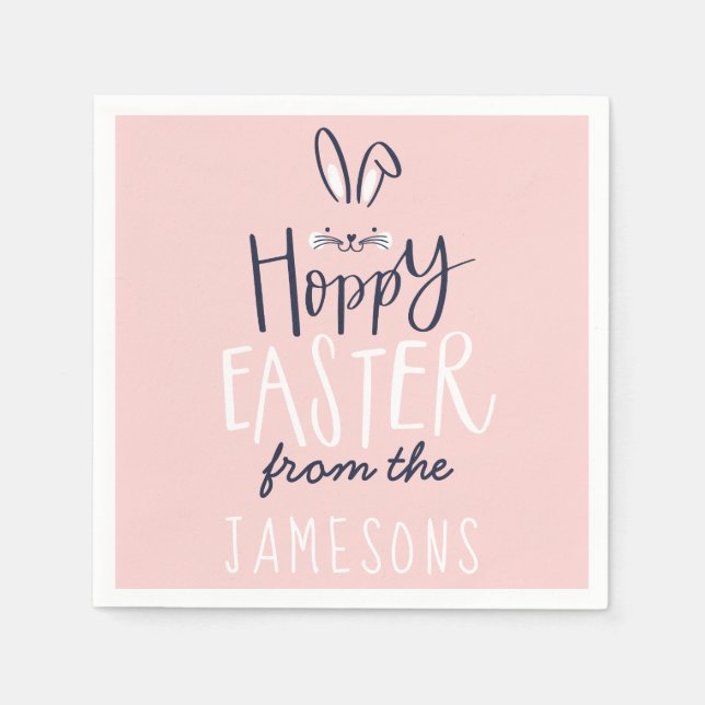 HOPPY EASTER BUNNY NAPKIN (Front)