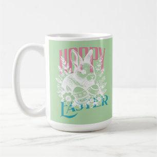 Hoppy Easter Bunny Stamp Pink Coffee Mug
