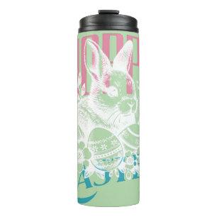 Hoppy Easter Bunny Stamp Pink Thermal Tumbler