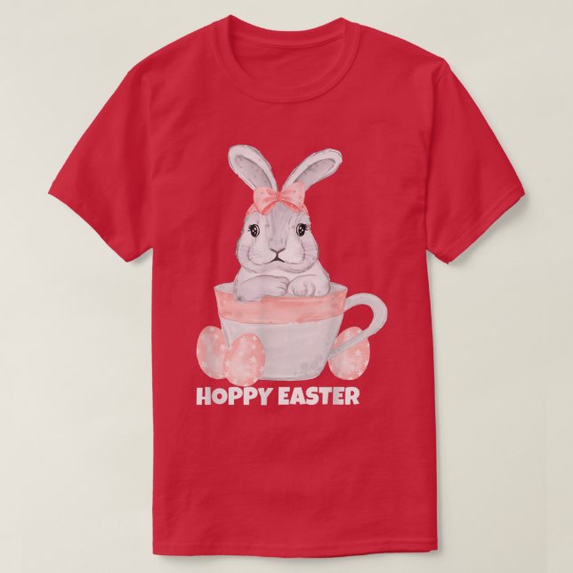 Hoppy Easter Bunny  T-Shirt (Design Front)