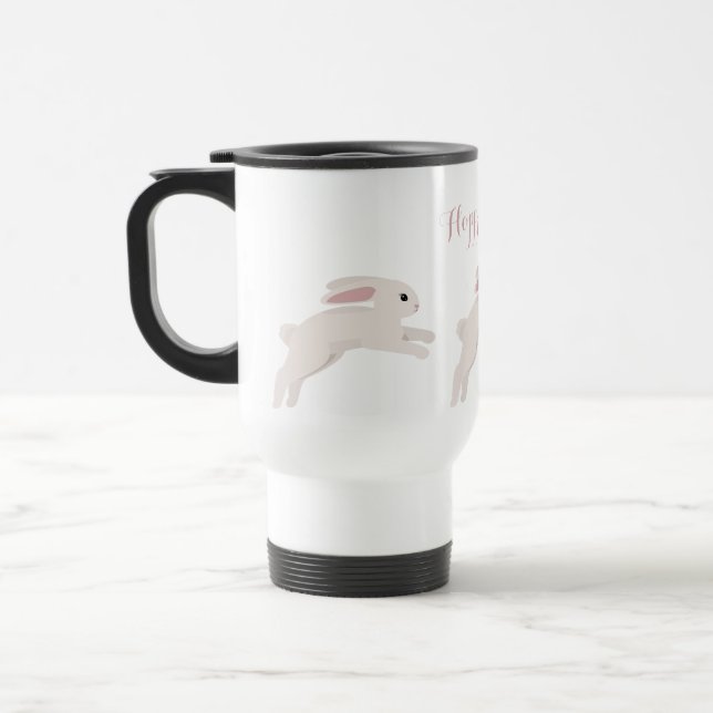 Hoppy Easter Bunny Travel Mug (Left)