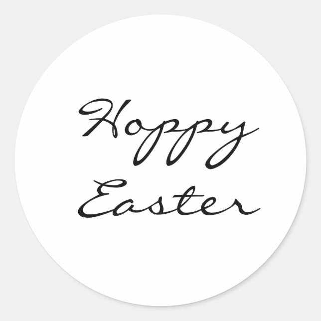 Hoppy Easter Classic Round Sticker (Front)