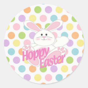 Hoppy Easter Classic Round Sticker