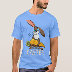 Hoppy Easter Cute Bunny Holding a Carrot T-Shirt