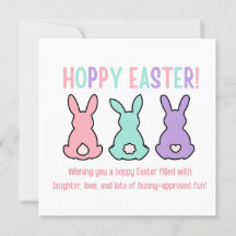 hoppy easter cute colourful bunnies funny