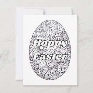 Hoppy Easter DIY Colouring Card